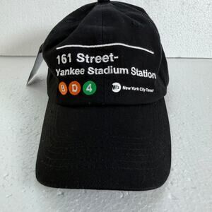 161 Street Yankee Stadium NYC MTA Licensed Subway Cap Hat OSFA Adjustable Black